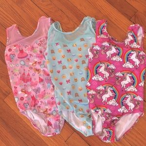 Bundle of 3 leotards sizes 6/7 & 8.